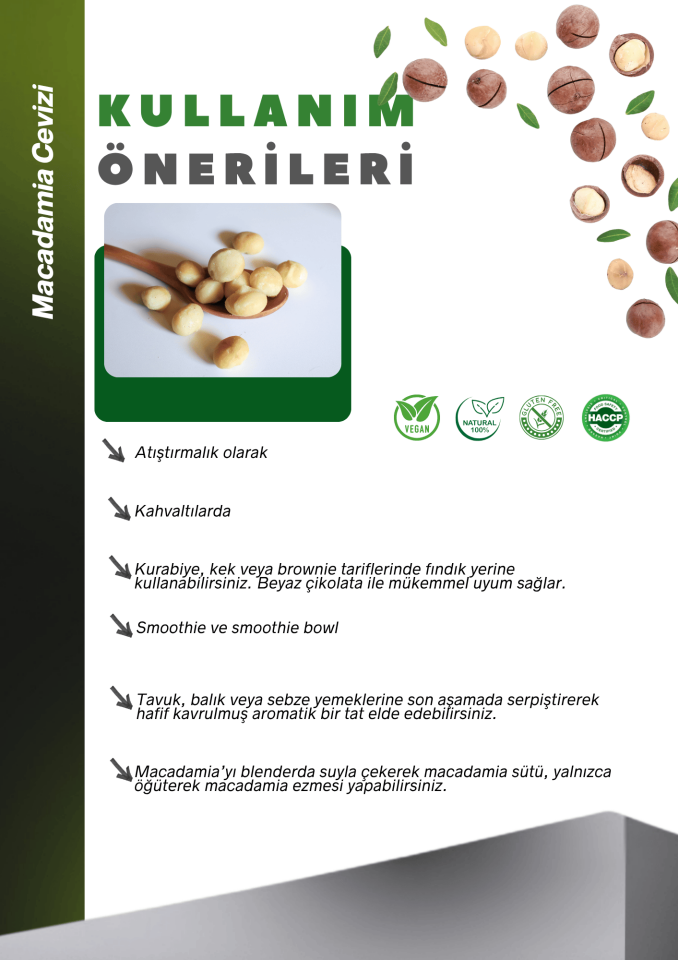 Makedemya Fındığı İçi 500g Macadamia Nuts