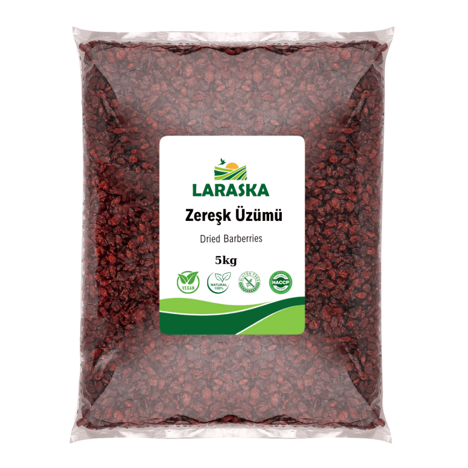 Kuru Zereşk (barberries) 5 Kg Yeni Mahsül 1. Kalite Iran Üzümü Zereshk Avantajlı Paket