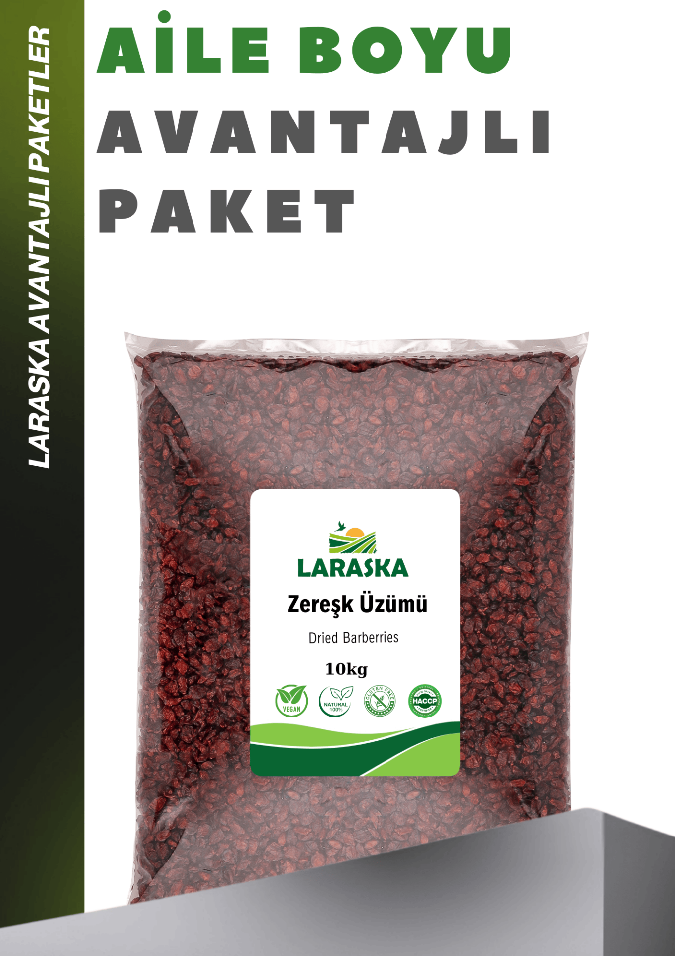 Kuru Zereşk (barberries) 10 Kg Yeni Mahsül 1. Kalite Iran Üzümü Zereshk Avantajlı Paket