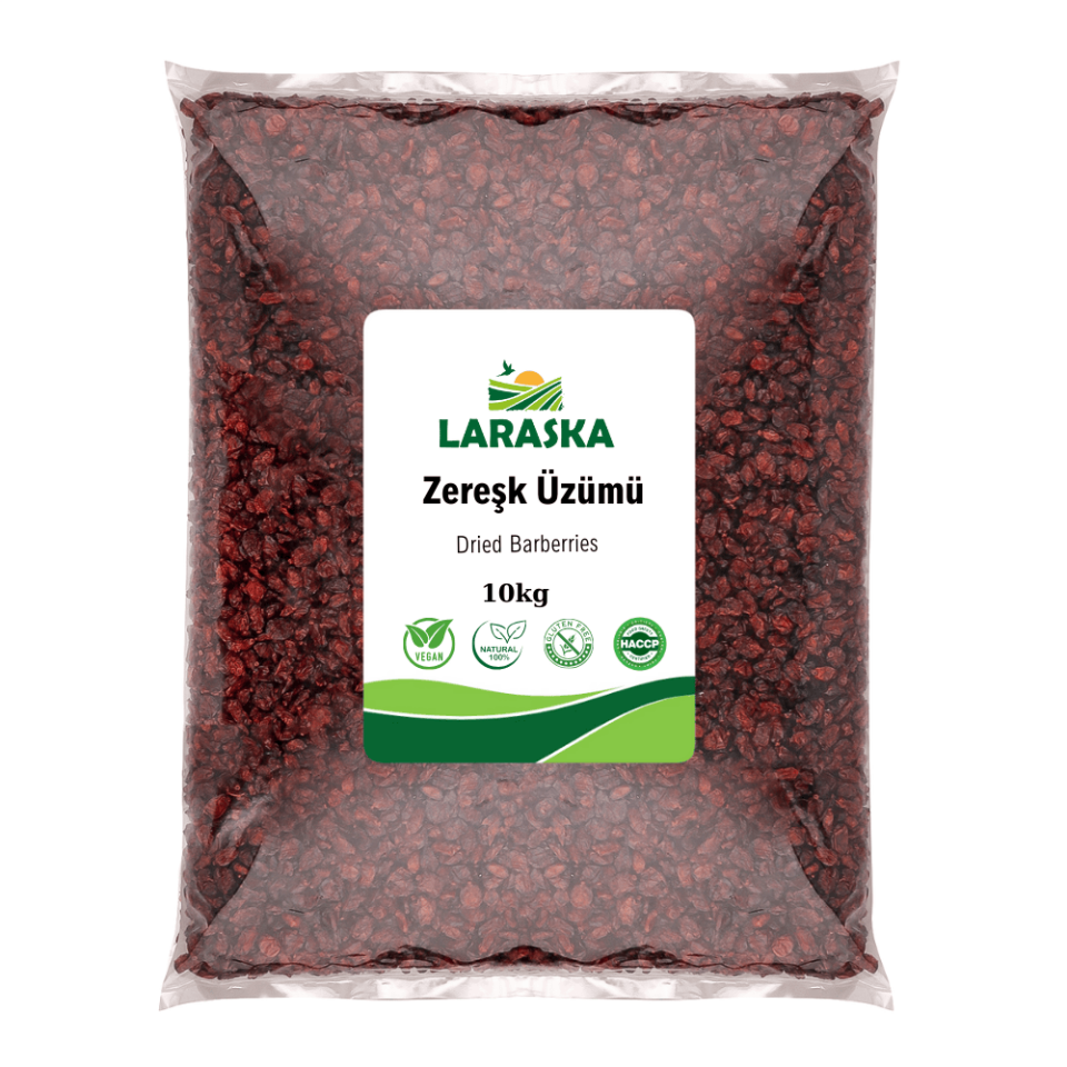 Kuru Zereşk (barberries) 10 Kg Yeni Mahsül 1. Kalite Iran Üzümü Zereshk Avantajlı Paket