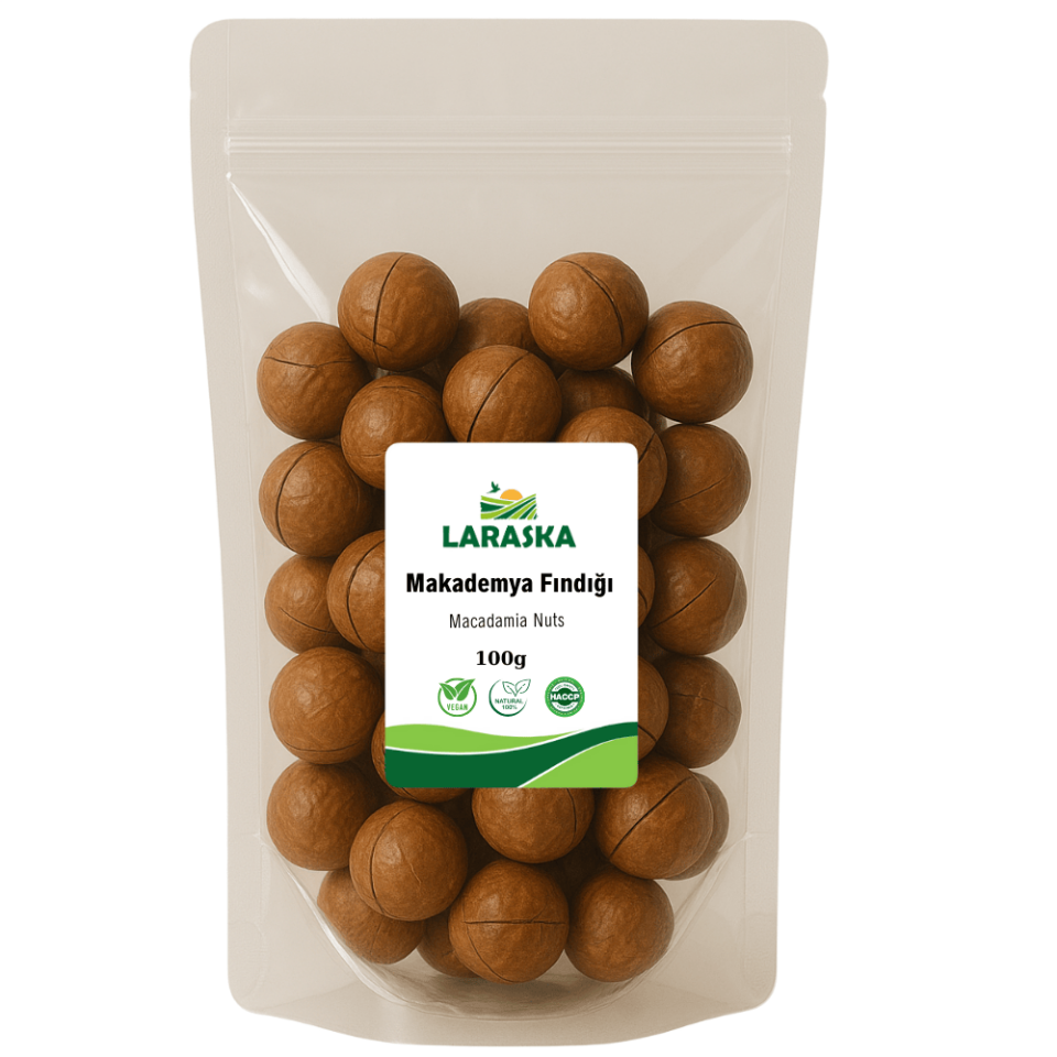 Kabuklu Kavrulmuş Makademya Fındığı 100g Macadamia Nuts in Shell