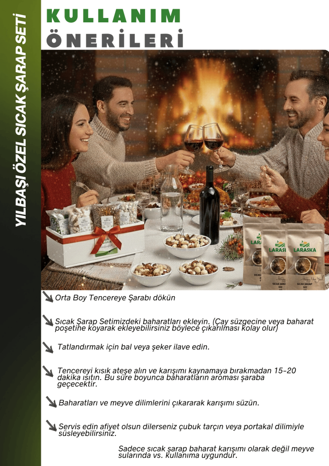 Premium Sıcak Şarap Seti 50g Wine Spice 50g Yılbaşı Seti Özel