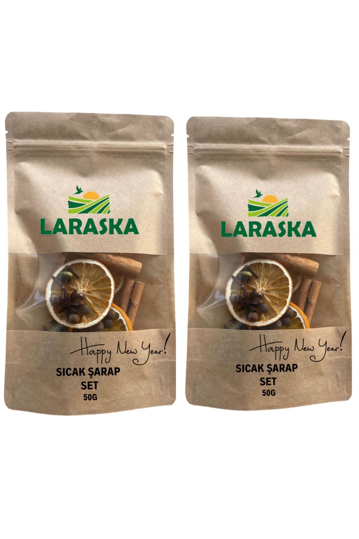 2 adet Premium Sıcak Şarap Seti 50g Wine Spice 50g Yılbaşı Seti Özel