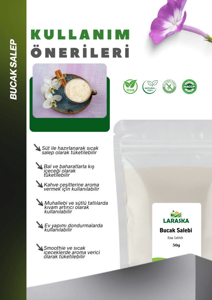 Saf Bucak Salep 50g - Raw Sahlep