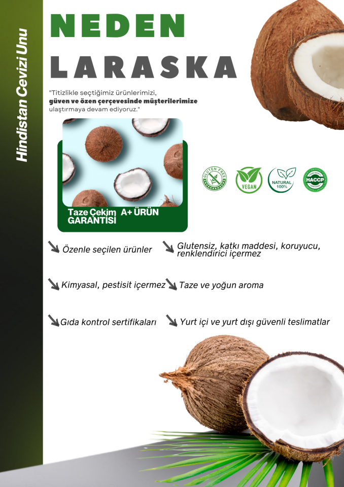 Glutensiz Hindistan Cevizi Unu 500g- Coconut Flour Gluten Free