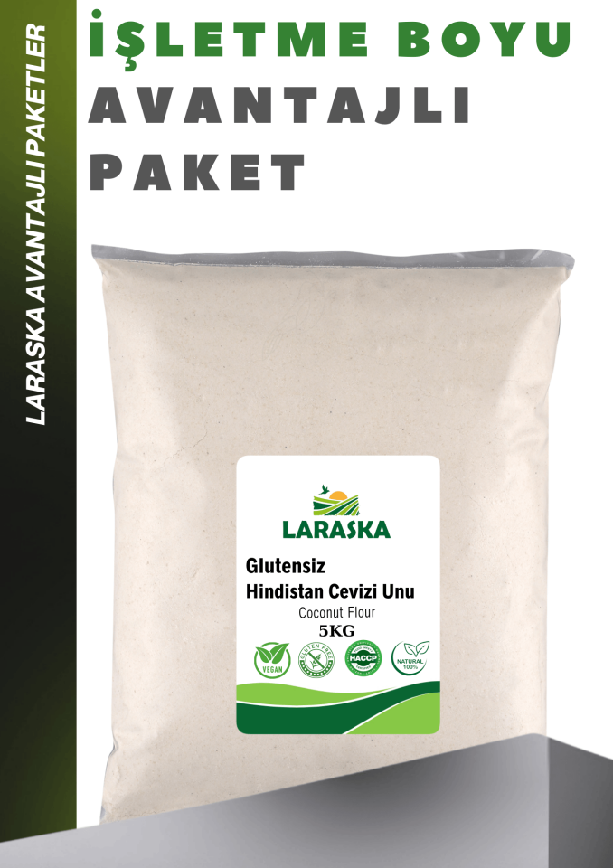 Glutensiz Hindistan Cevizi Unu 5kg - Coconut Flour Gluten Free