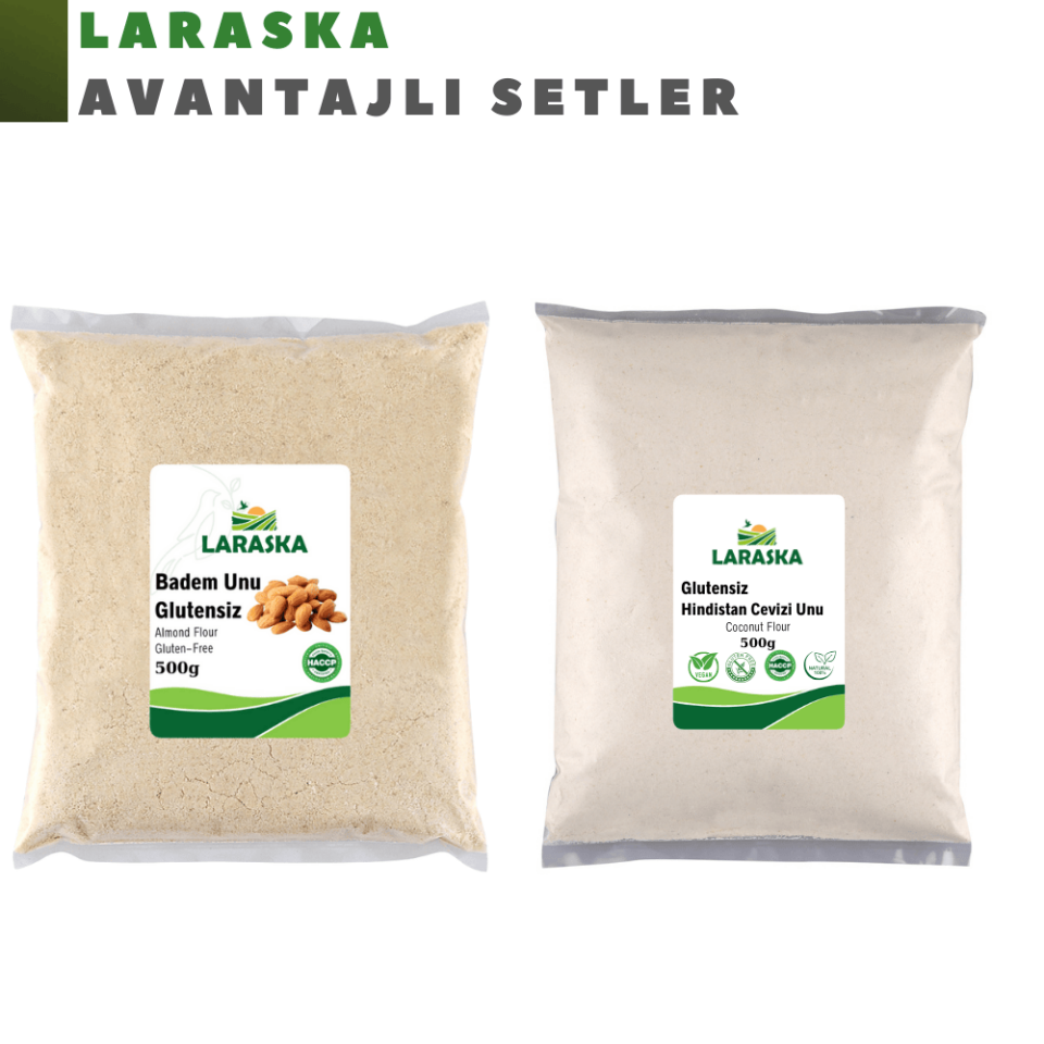 Glutensiz Un Seti Badem Unu 500g Hindistan Cevizi Unu 500g