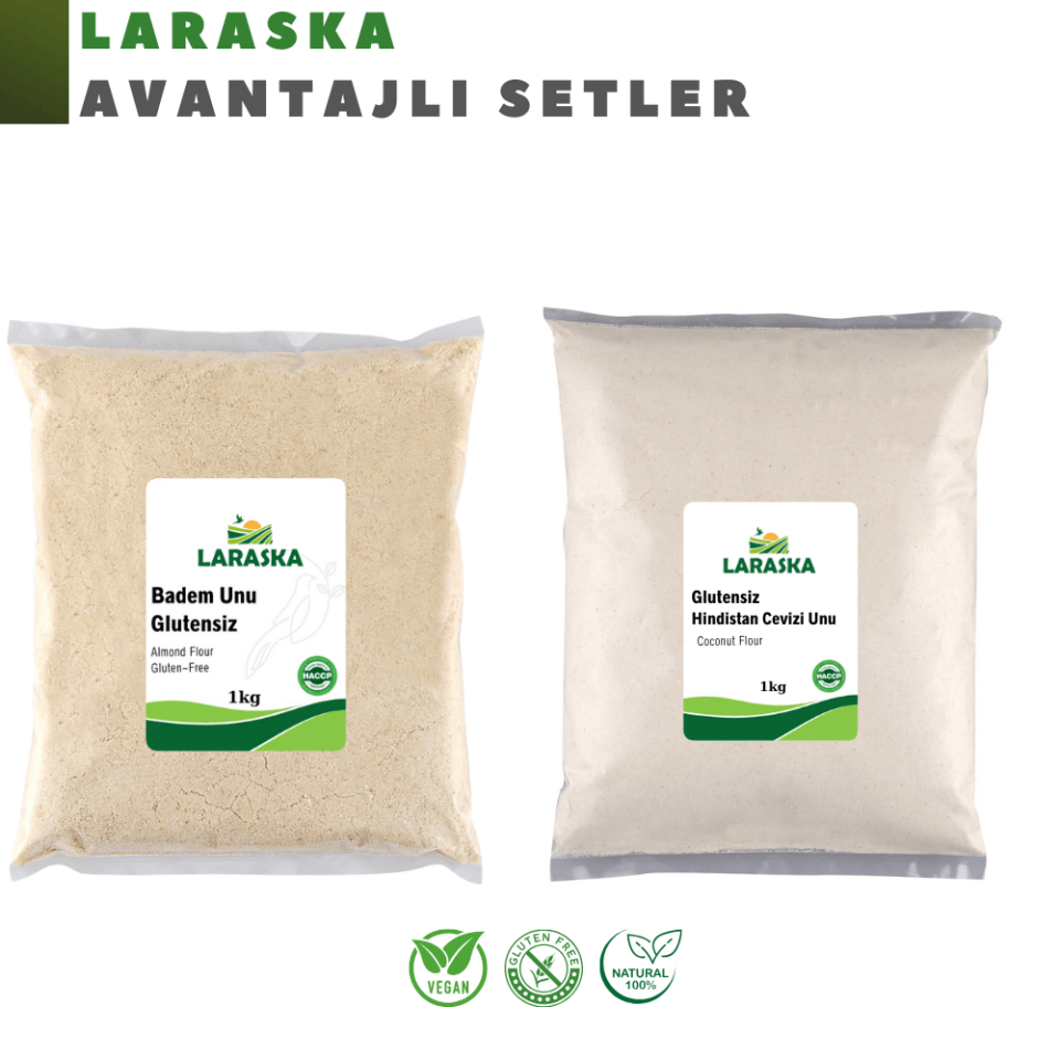 Glutensiz Un Seti Badem Unu 1kg Hindistan Cevizi Unu 1kg