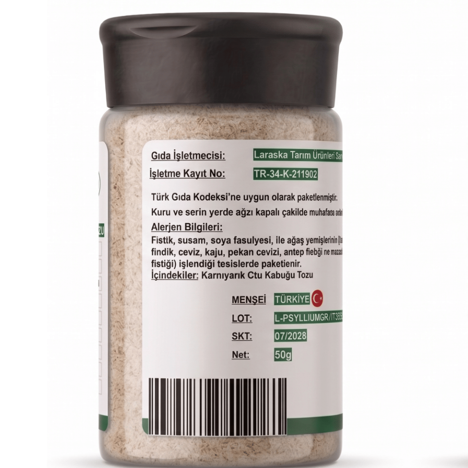 Karnıyarık Otu Kabuğu Tozu 50g Psyllium Husk Powder