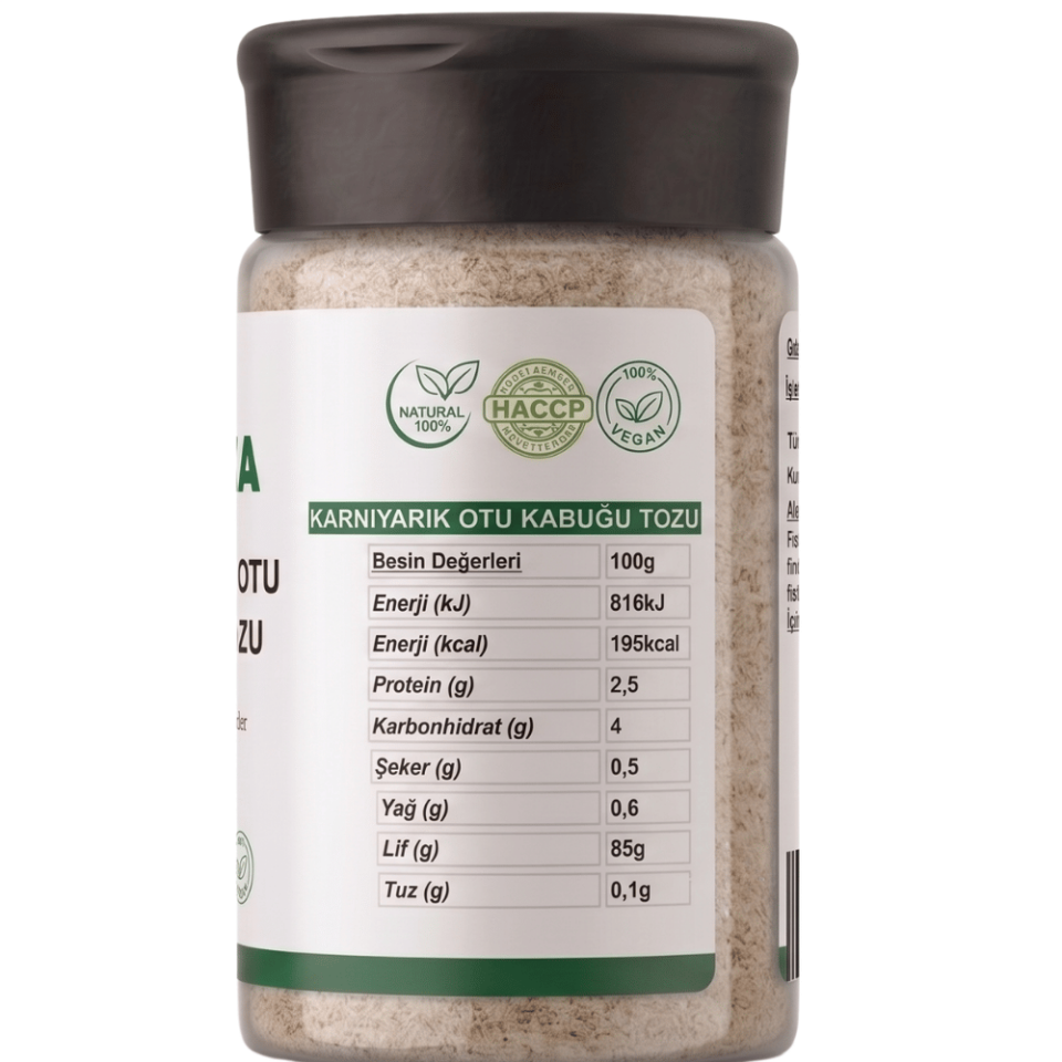 Karnıyarık Otu Kabuğu Tozu 50g Psyllium Husk Powder
