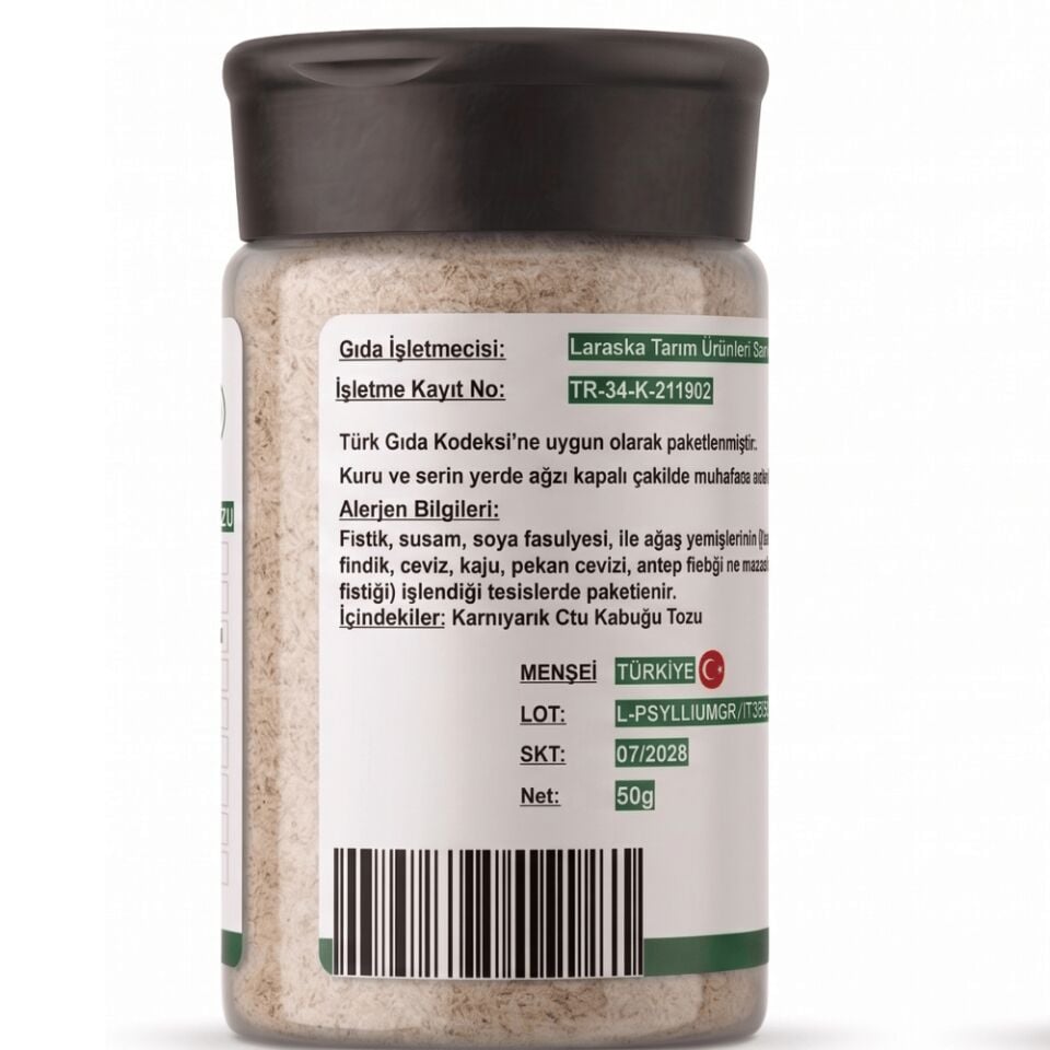 Karnıyarık Otu Kabuğu Tozu 500g Psyllium Husk Powder