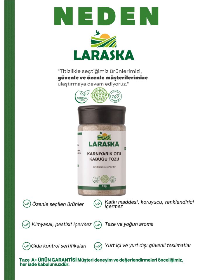 Karnıyarık Otu Kabuğu Tozu 500g Psyllium Husk Powder
