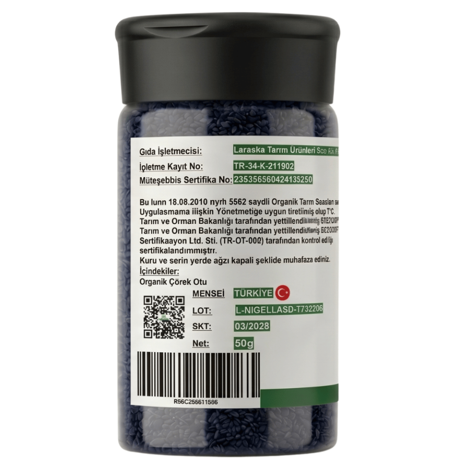 Organik Çörek Otu 50g Organic Black Cumin