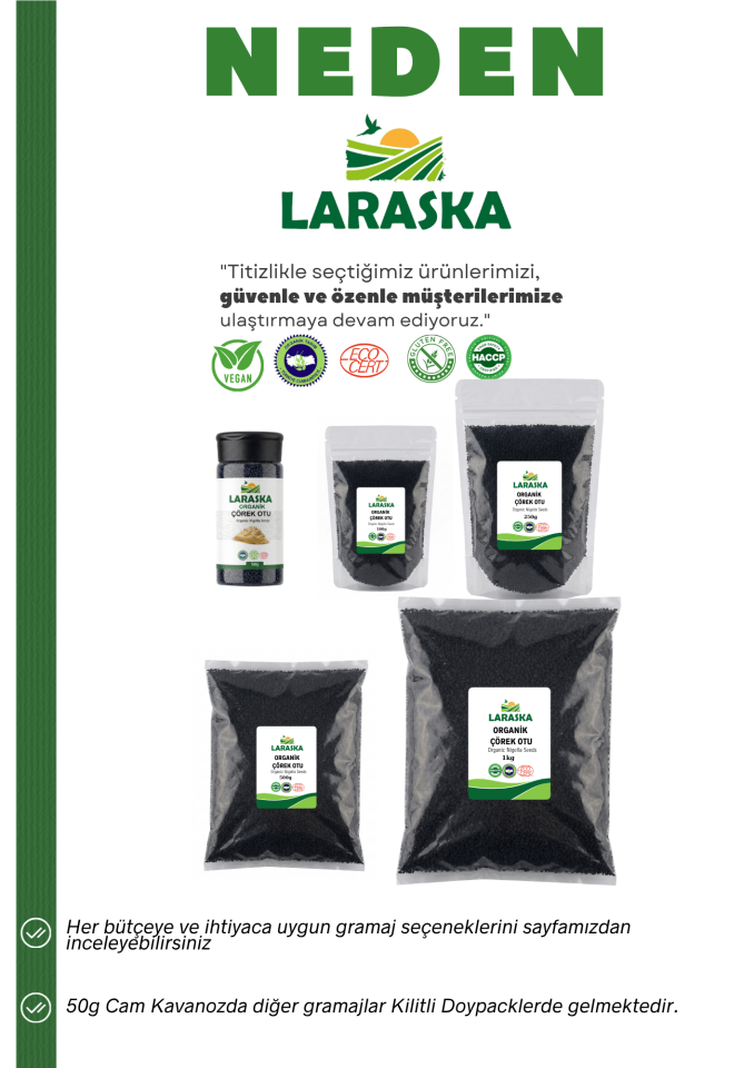 Organik Çörek Otu 50g Organic Black Cumin