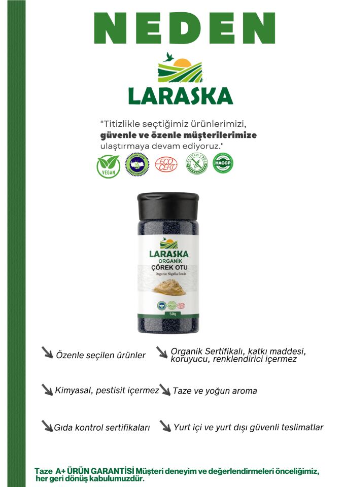 Organik Çörek Otu 500g Organic Black Cumin Seeds