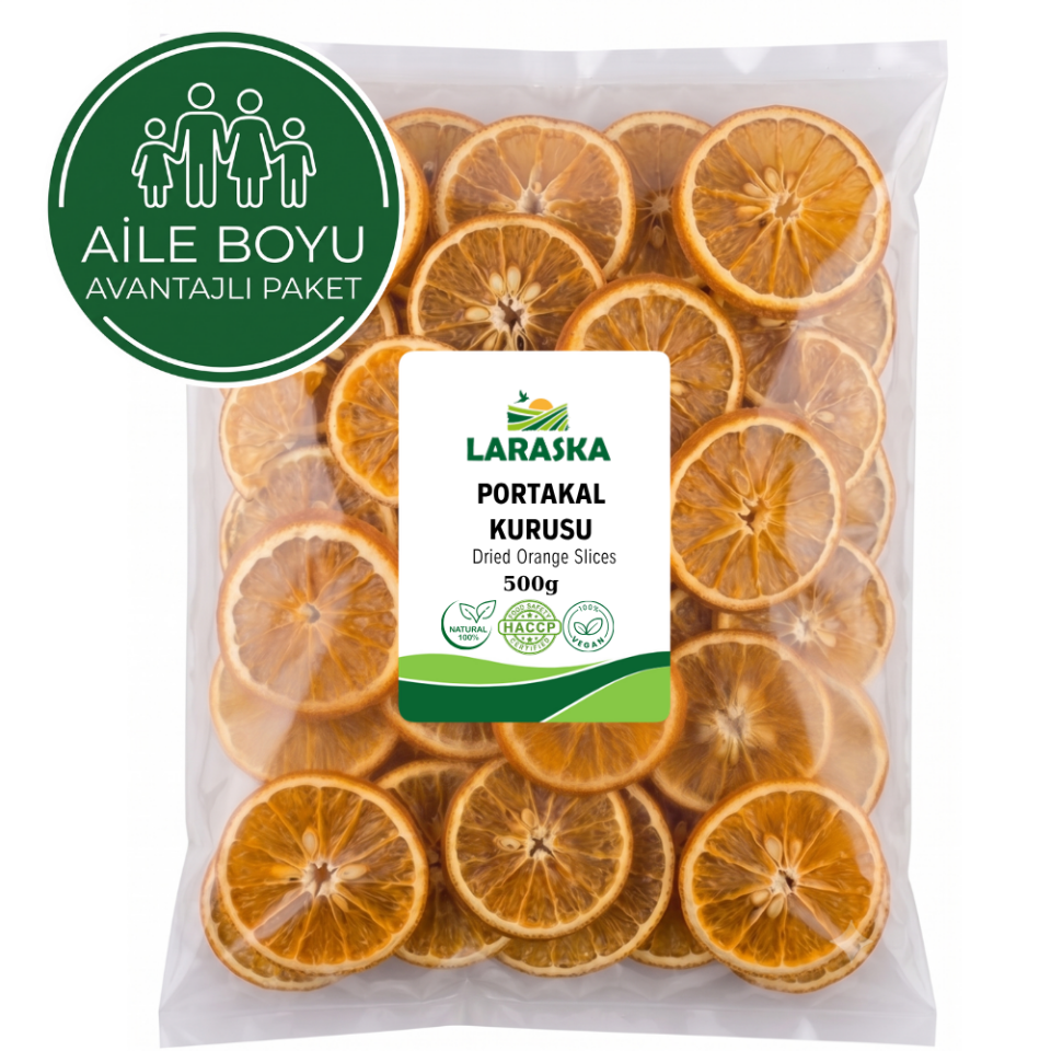 Kurutulmuş Portakal Dilimi 500g - Dried Orange Slices