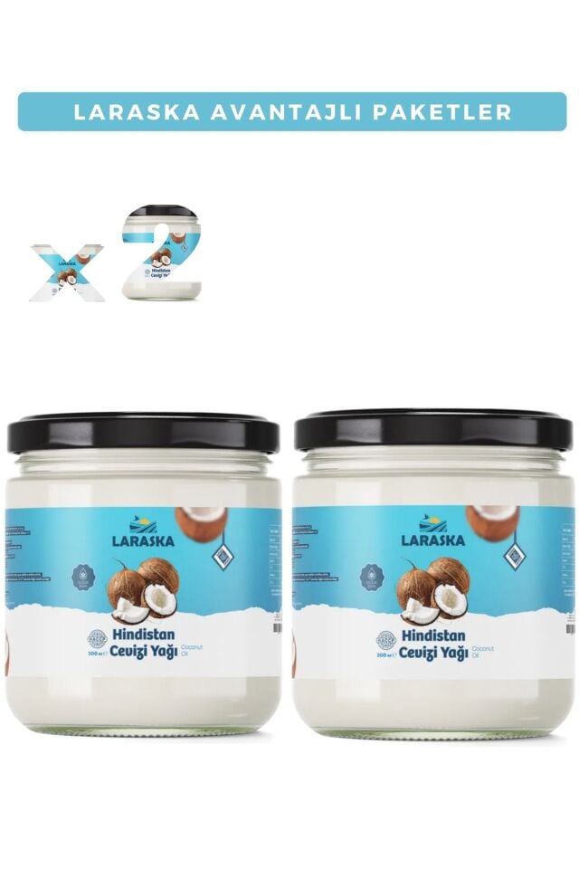 Hindistan Cevizi Yağı 600 ml(300mlx2) – %100 Doğal, Yenilebilir / Cilt Bakımı Soğuk Sıkım