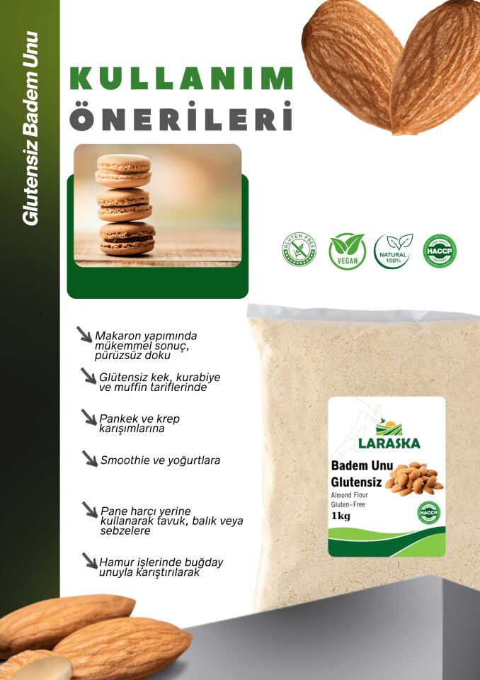 Glutensiz Badem Unu 5kg Almond Flour Avantajlı