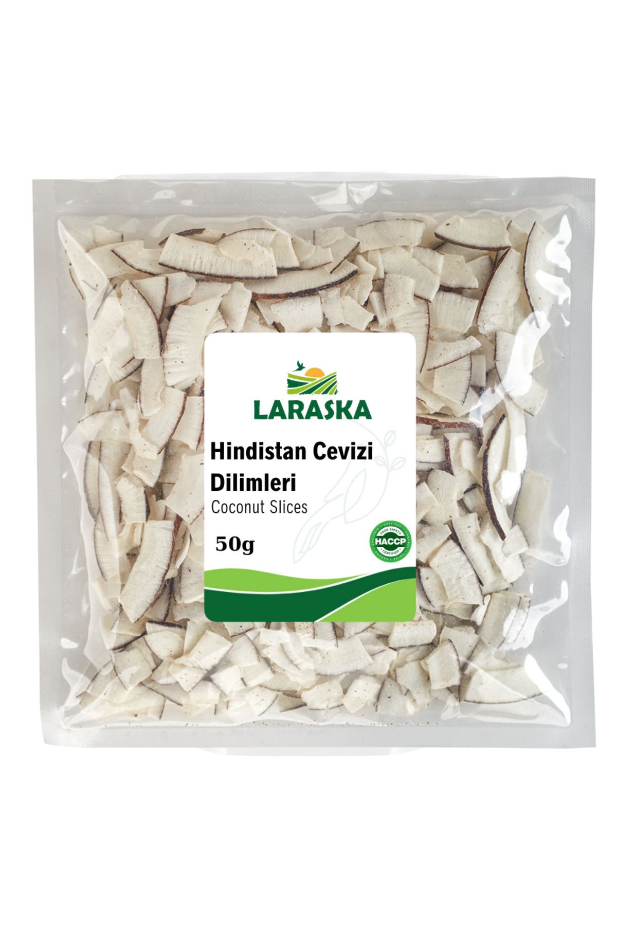 Kurutulmuş Hindistan Cevizi Dilimleri 50g - Katkı maddesiz Doğal - Dried Coconut Slices - Smiles 50g